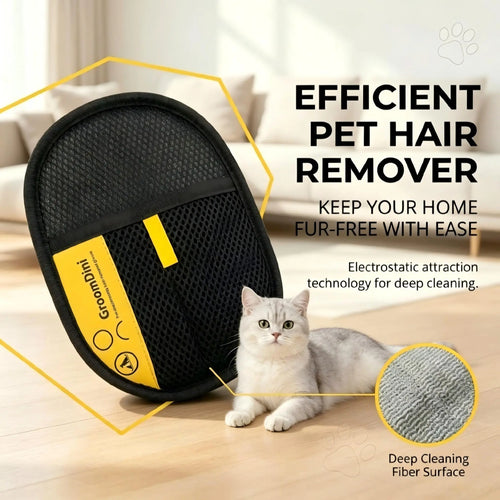 Revolutionary Pet Hair Remover Gloves - Effortless Two-Way Brush for Cat & Dog Hair Cleanup on Furniture, Carpets, and Car Seats
