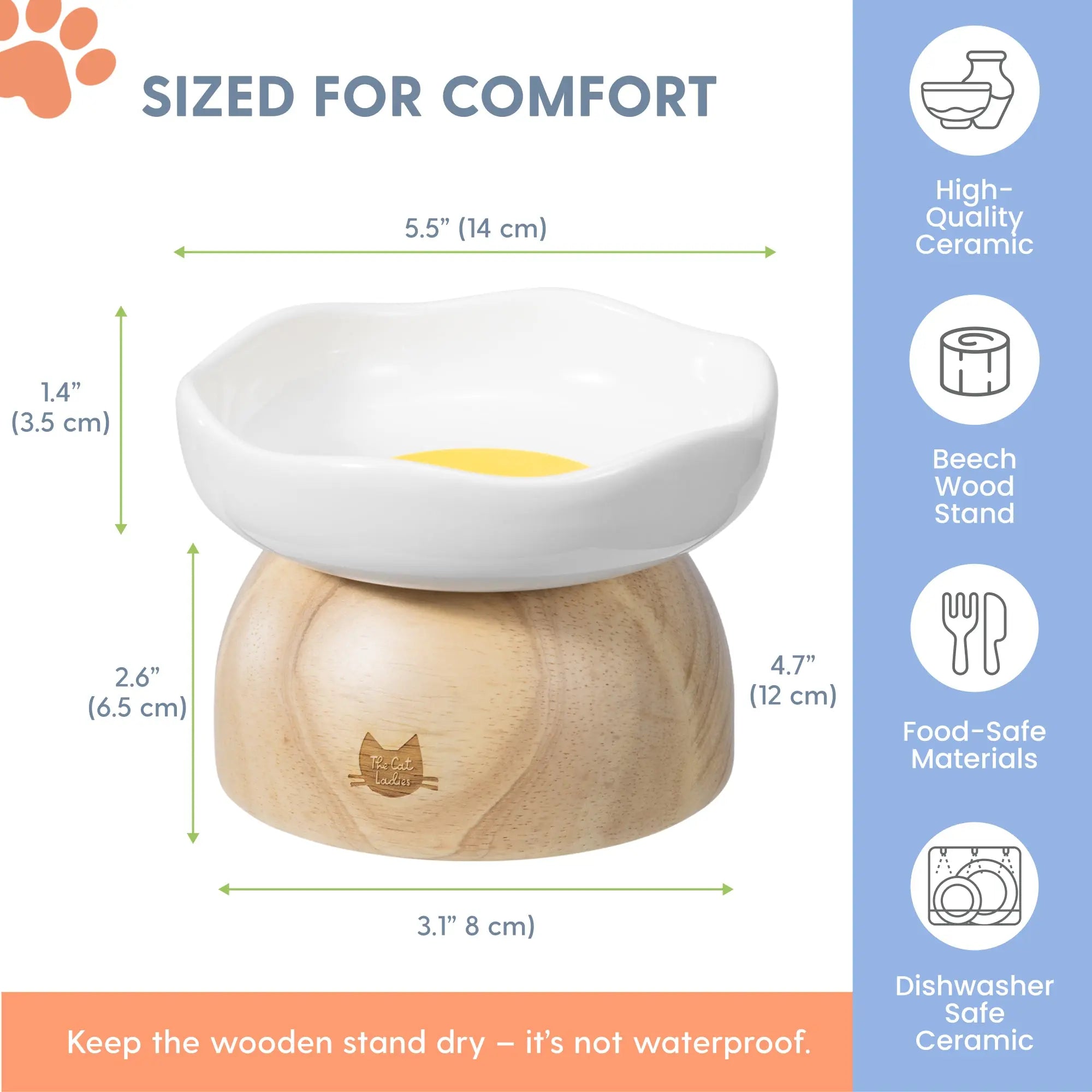 Charming Egg-Shaped Elevated Ceramic Cat Bowl for Stylish Dining