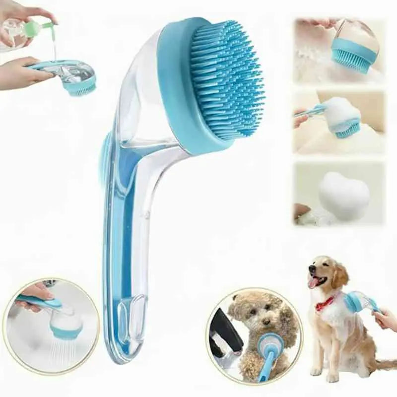 Revolutionize Bath Time with the 2026 Summervibes 2-in-1 Pet Bath and Grooming Brush - Built-in Shampoo Dispenser for Effortless Grooming and Relaxing Massage for Cats and Dogs!