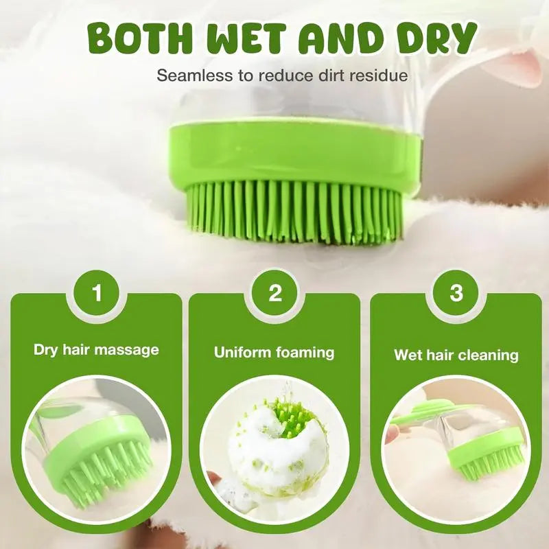Revolutionize Bath Time with the 2026 Summervibes 2-in-1 Pet Bath and Grooming Brush - Built-in Shampoo Dispenser for Effortless Grooming and Relaxing Massage for Cats and Dogs!