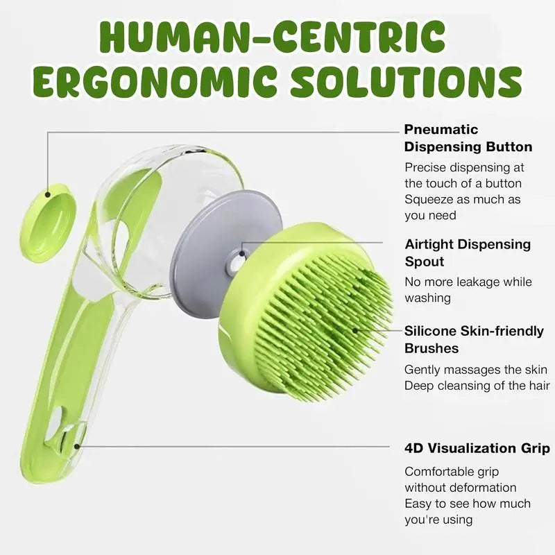 Revolutionize Bath Time with the 2026 Summervibes 2-in-1 Pet Bath and Grooming Brush - Built-in Shampoo Dispenser for Effortless Grooming and Relaxing Massage for Cats and Dogs!