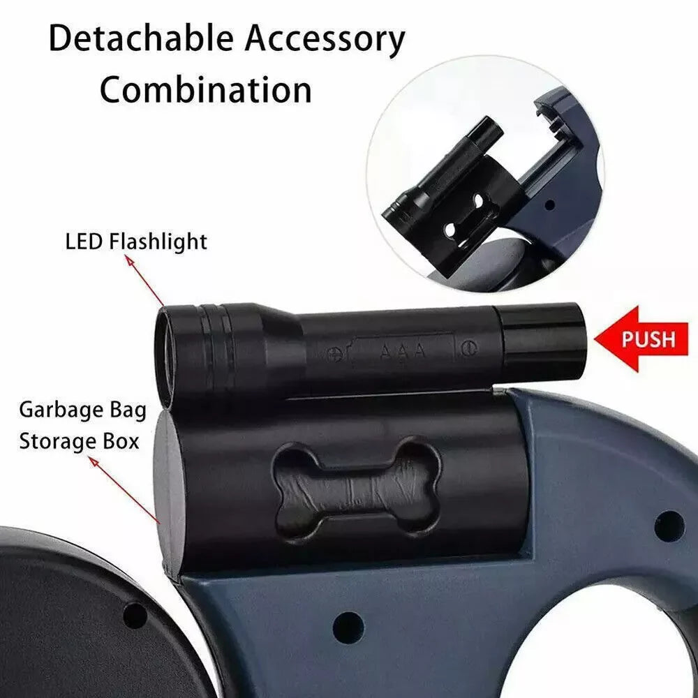 Revolutionary Dual Pet Leash: Retractable, Reflective, and Tangle-Free with 360° Swivel Design for Effortless Double Dog Walking
