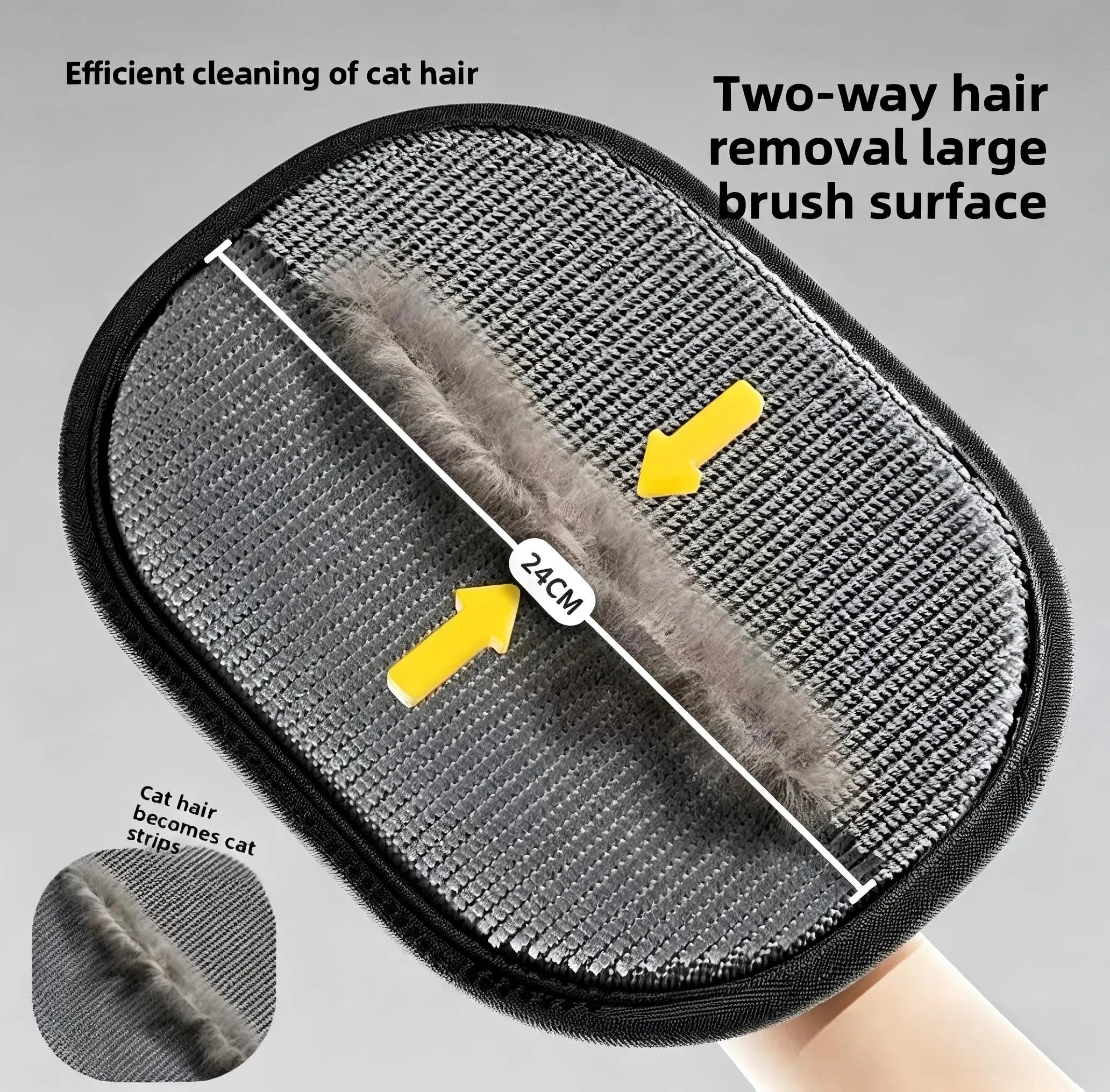 Revolutionary Pet Hair Remover Gloves - Effortless Two-Way Brush for Cat & Dog Hair Cleanup on Furniture, Carpets, and Car Seats