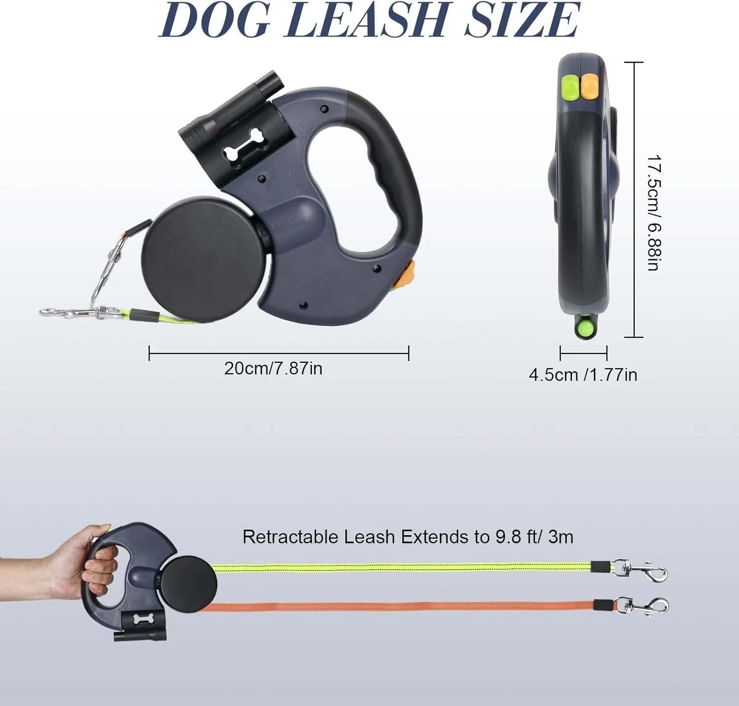 Revolutionary Dual Pet Leash: Retractable, Reflective, and Tangle-Free with 360° Swivel Design for Effortless Double Dog Walking