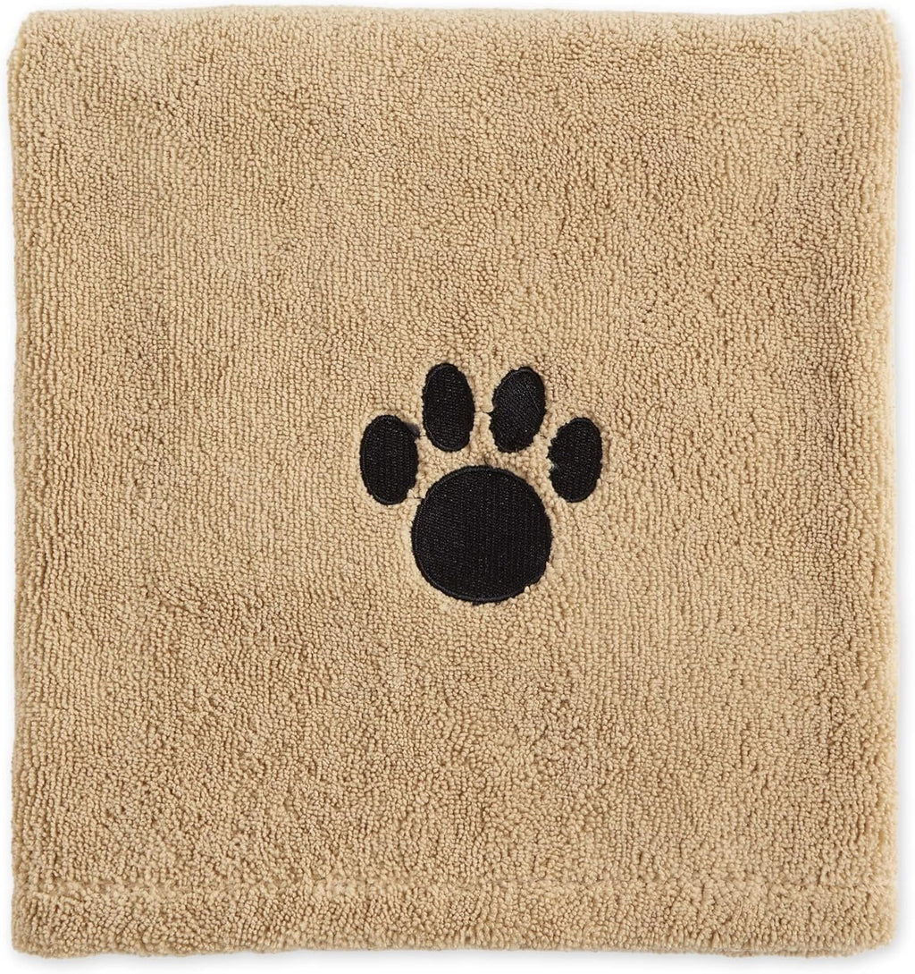 Ultra-Absorbent Pet Grooming Microfiber Towel - X-Large 41x23.5" in Stylish Taupe, Perfect for All Your Furry Friends